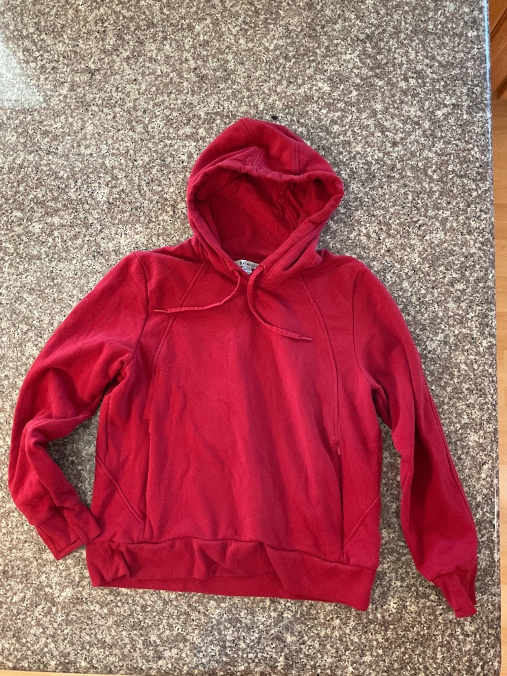 Athleta Retroplush Revive Hoodie Sweatshirt Color red size large